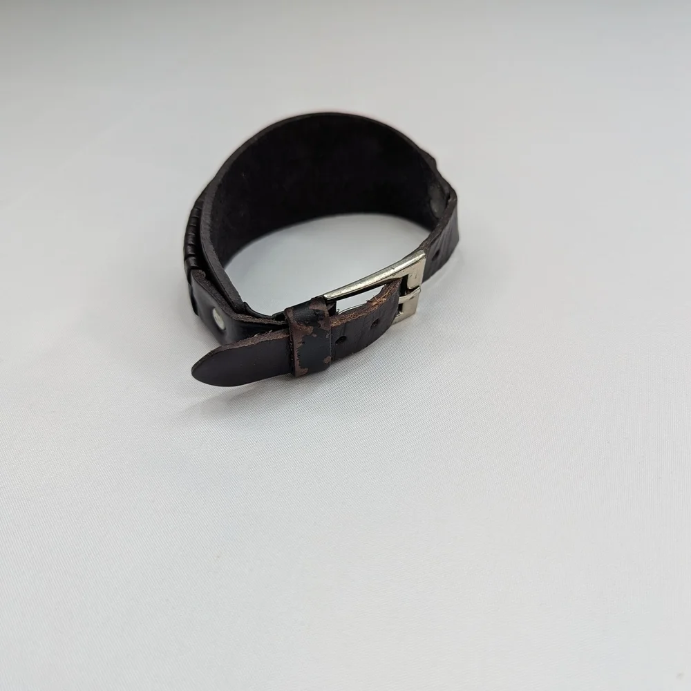 Men's Brown Leather Bracelet